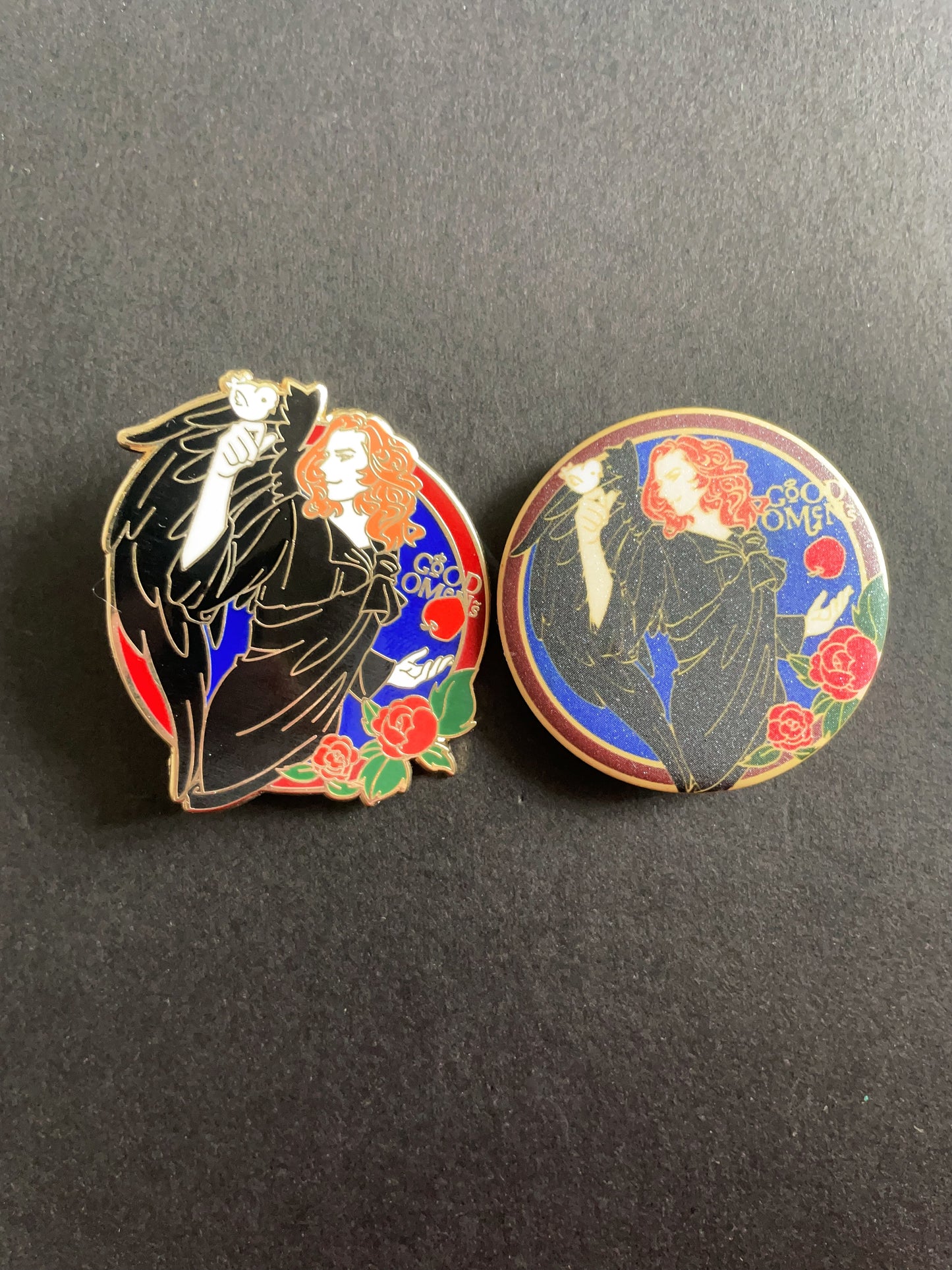 Good Omens hard enamel pins(4pcs)