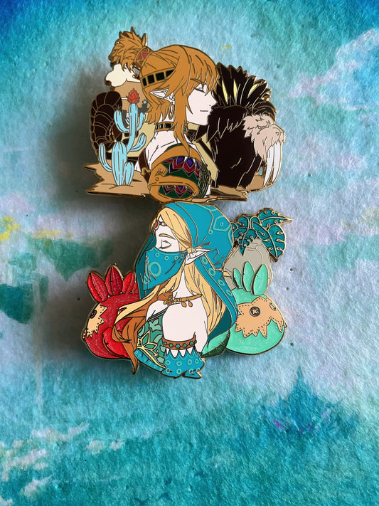 The Legend of Zelda hard enamel pins(2PCS)