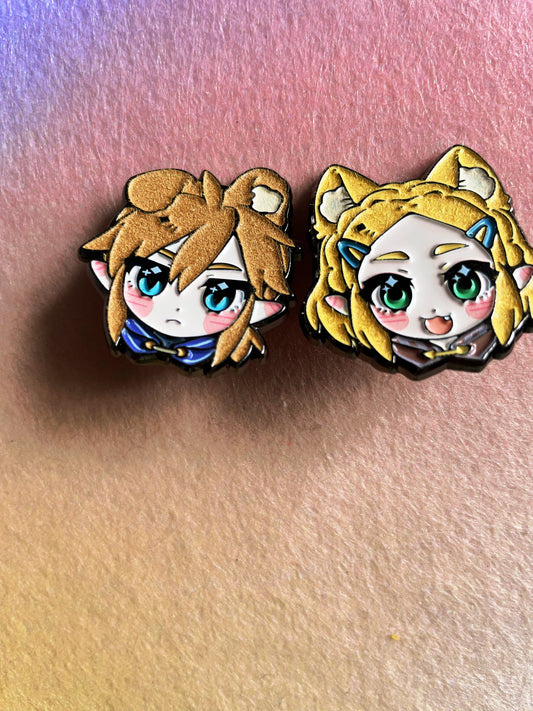 The Legend of Zelda hard enamel pins(2pcs)
