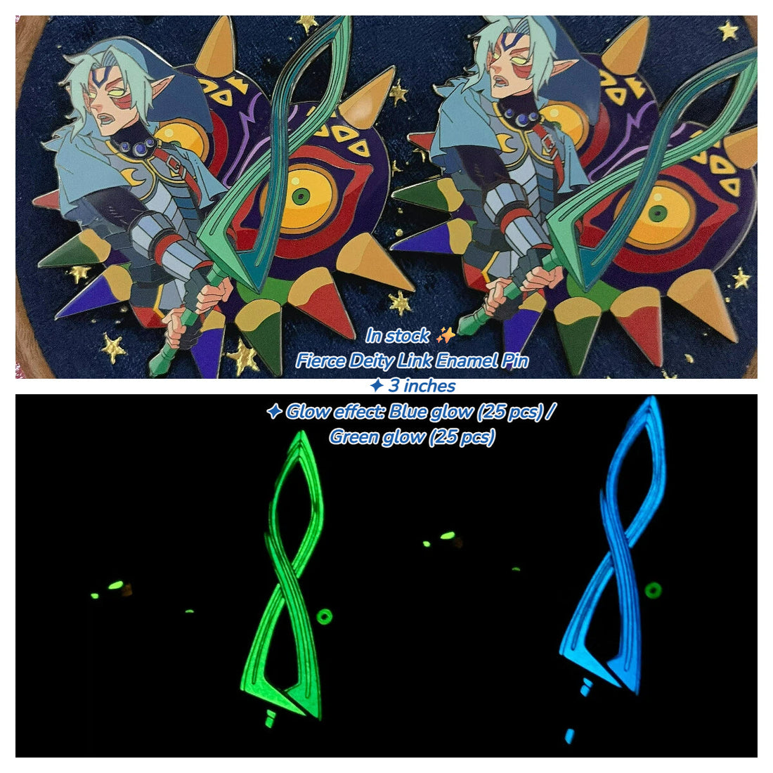 How to Make Glow-in-the-Dark Enamel Pins Brighter (my Fierce Deity Link Pin )