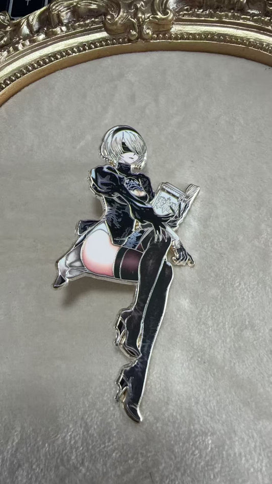 NieR Automata Pin | 2B YoRHa Hard Enamel Pin | Anime Game Collectible | JRPG Gift for NieR Fans（副本）