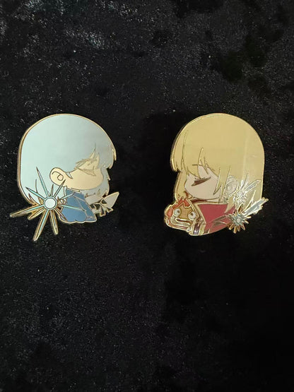 studio Ghibli Howl’s Moving Castle Hard Enamel Pins(2pcs) – Collectible Studio Ghibli