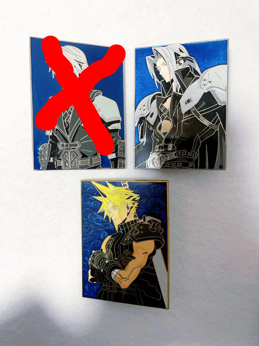 Final Fantasy VII Sephiroth & Cloud hard  Enamel Pin | Limited Edition Collectible
