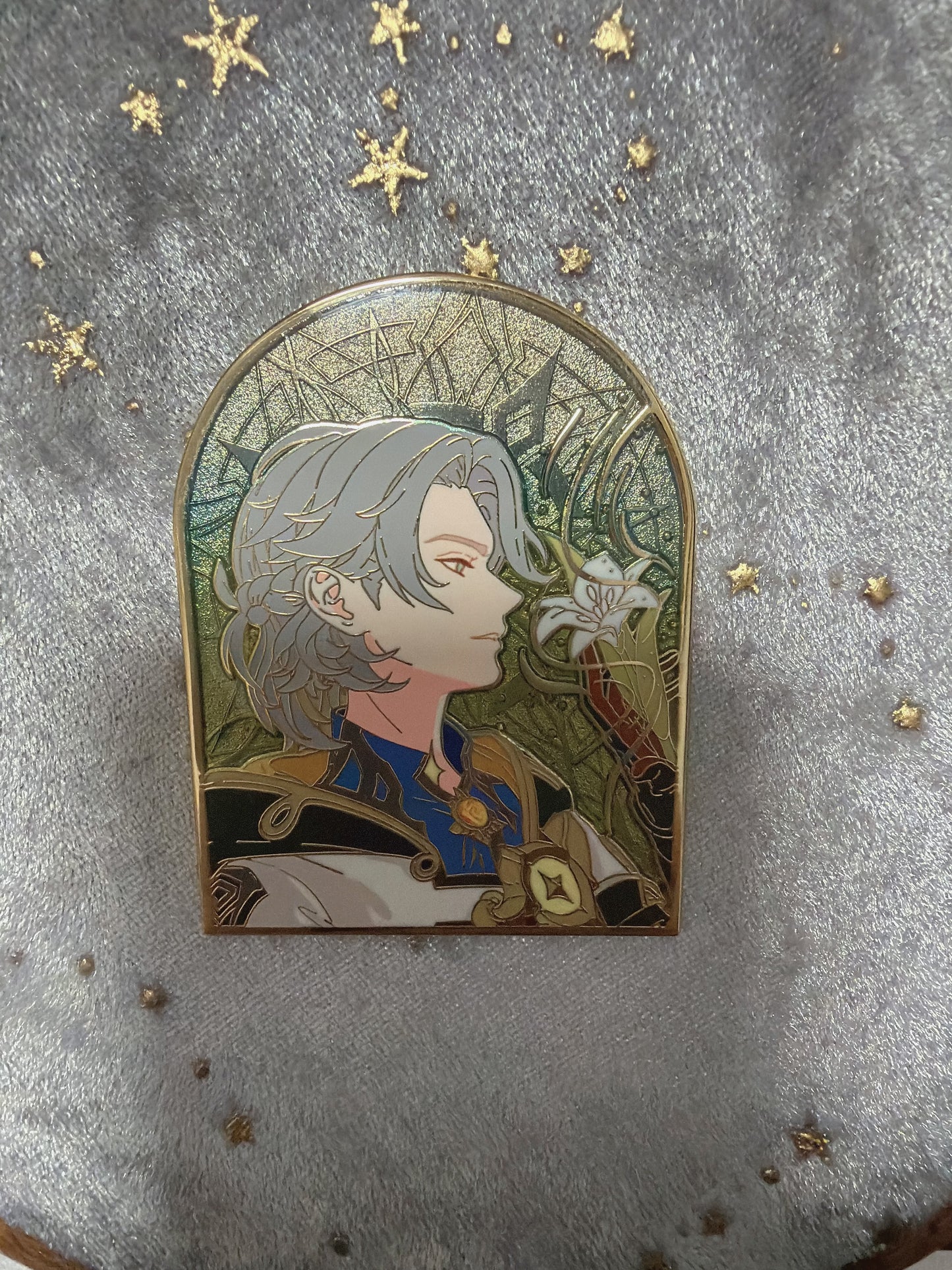 Genshin Impact Albedo Enamel Pin Gold Plate Hard Enamel Pin