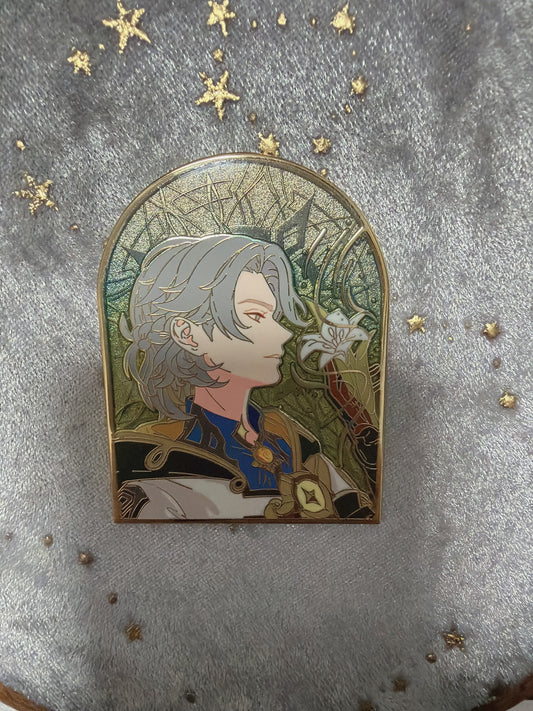 Genshin Impact Albedo Enamel Pin Gold Plate Hard Enamel Pin