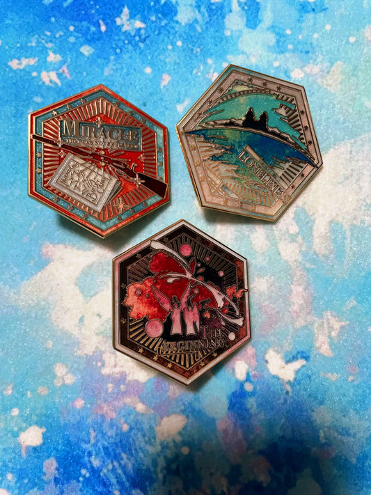 good omens hard enamel pins(3pcs)