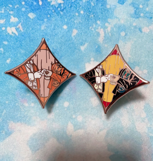 good omens hard enamel pins