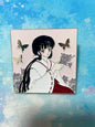 Kikyo Enamel Pin – Rare Handmade Shrine Maiden Design