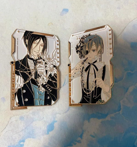 Black Butler pins(2pcs)