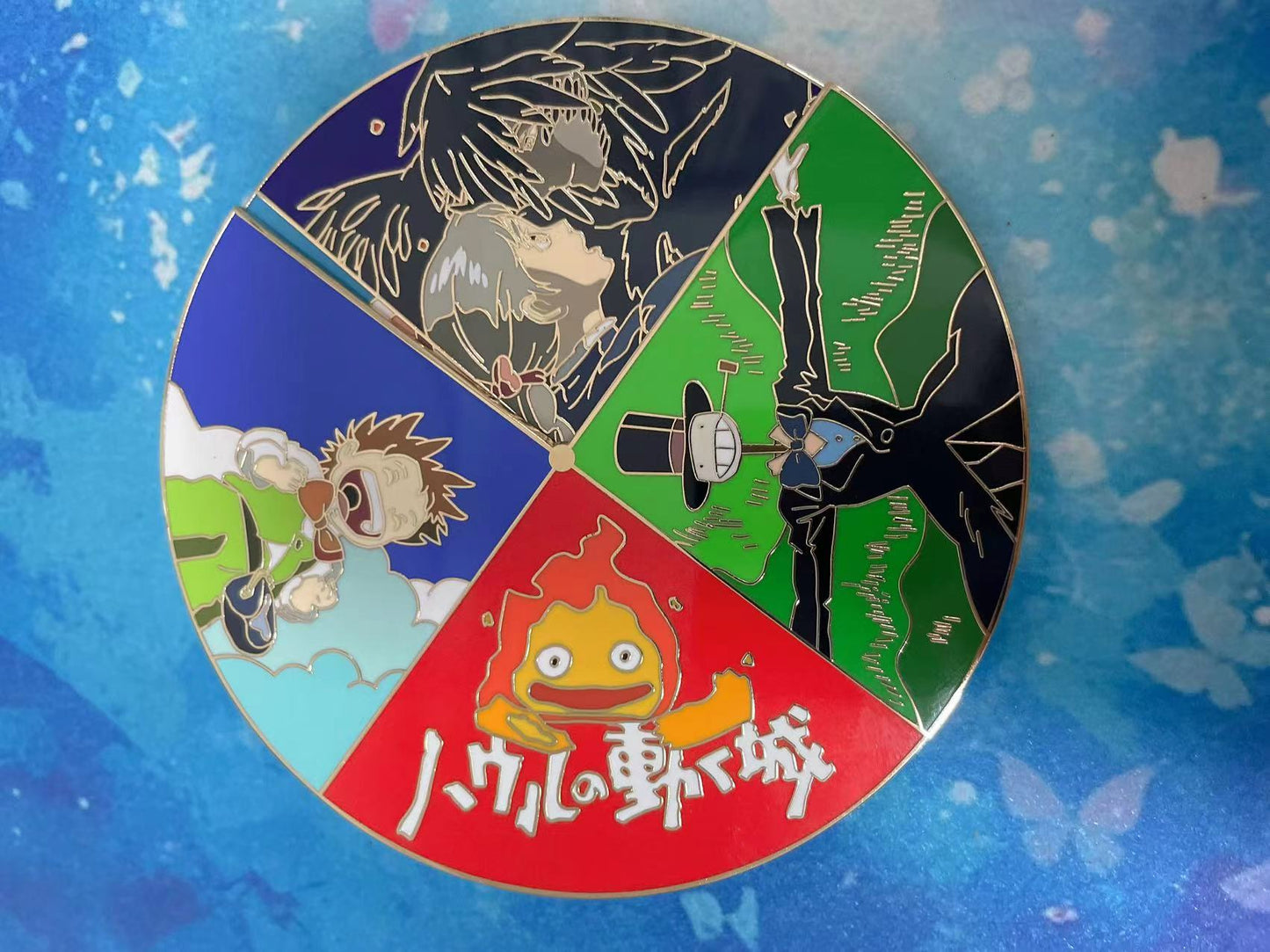 studio Ghibli Howl’s Moving Castle Hard Enamel Pins – Collectible Studio Ghibli
