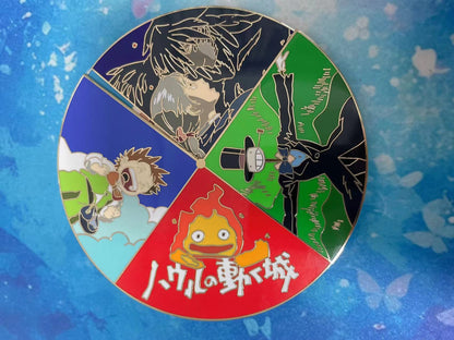 studio Ghibli Howl’s Moving Castle Hard Enamel Pins – Collectible Studio Ghibli