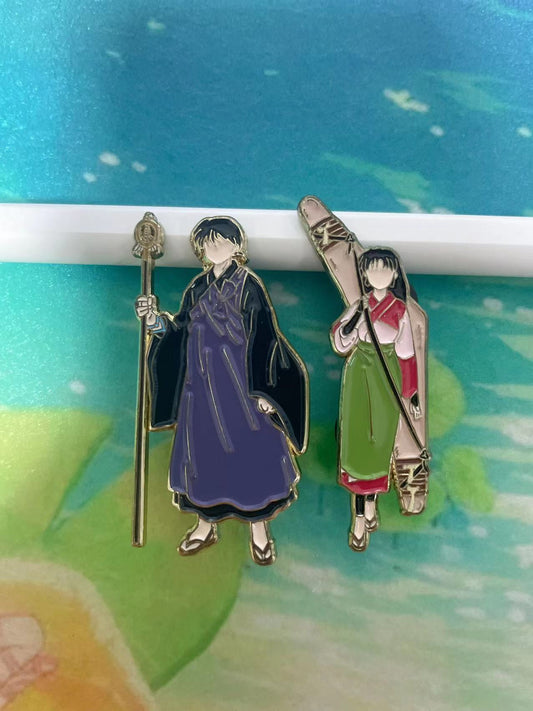 Inuyasha Miroku and Sango Enamel Pins