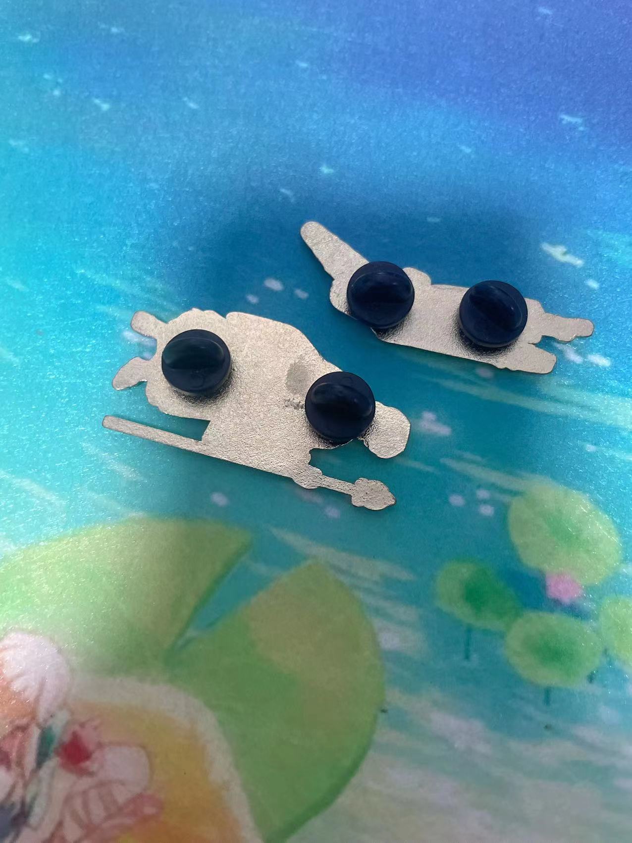 (reserved for GC)Inuyasha Miroku and Sango Enamel Pins – Rare Limited Edition for Collectors(2pcs)
