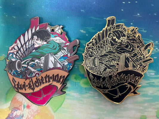 Attack on Titan Hard Enamel Pins(2pcs) – Premium Anime Collectible pin