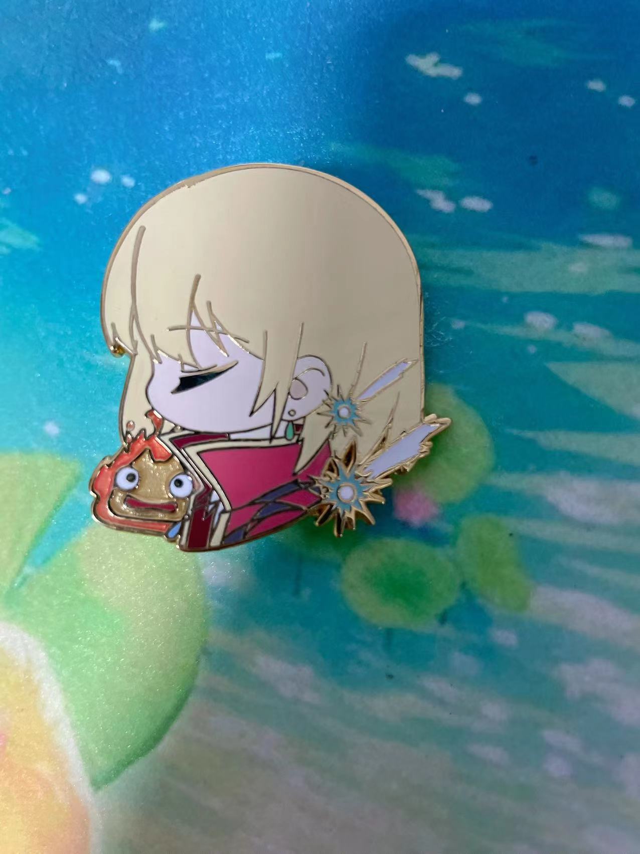 studio Ghibli Howl’s Moving Castle Hard Enamel Pins – Collectible Studio Ghibli