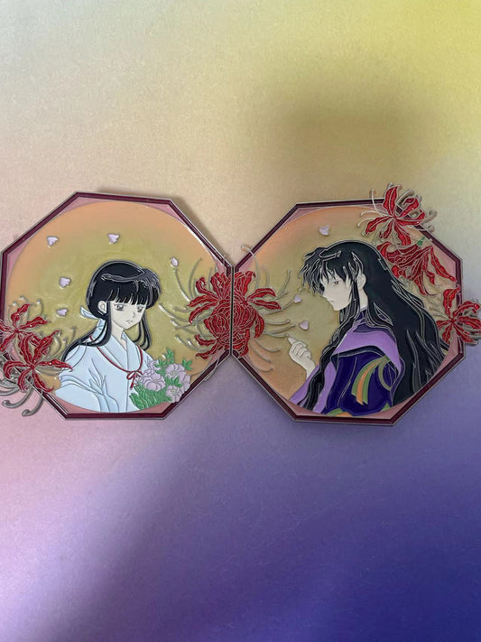 Inuyasha Naraku and Kikyo Enamel Pins(2pcs)– Limited Edition Collectible Anime pin