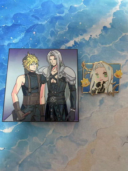 (new drop) Final Fantasy VII Sephiroth & Cloud Enamel Pin | Limited Edition Collectible