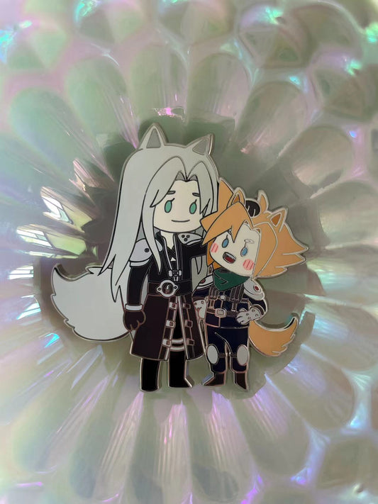 Final Fantasy VII Sephiroth & Cloud hard Enamel Pin | Limited Edition Collectible