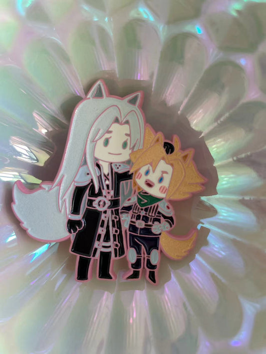 Final Fantasy VII Sephiroth & Cloud hard soft Enamel Pin | Limited Edition Collectible