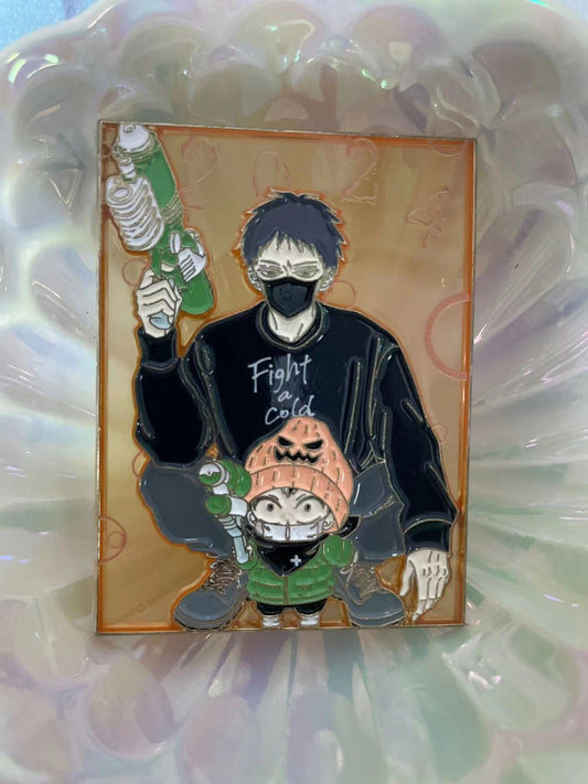 Beelzebub Oga & Baby Beel Enamel Pin