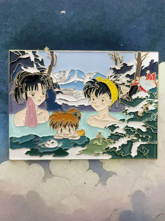 Inuyasha × Kagome Couple Enamel Pin – Romantic Anime Hard Enamel Collectible