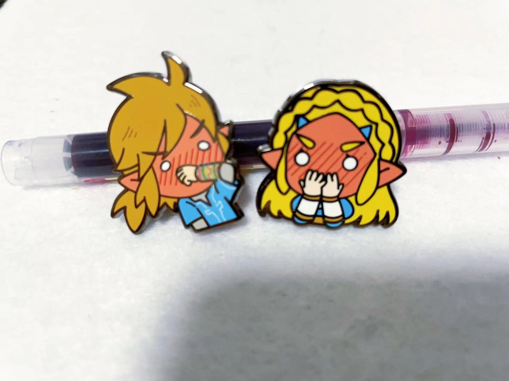 Zelda and link  Enamel Pin