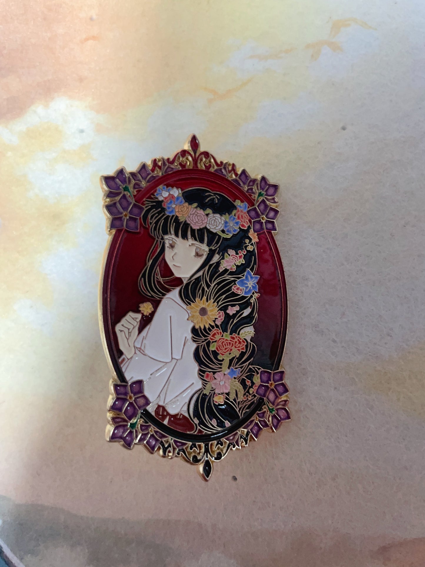 Inuyasha Kikyo Enamel Pins– Limited Edition Collectible Anime pin