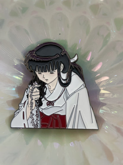 kikyo Enamel Pin– Inuyasha Anime Enamel Pin | Limited Edition Collectible