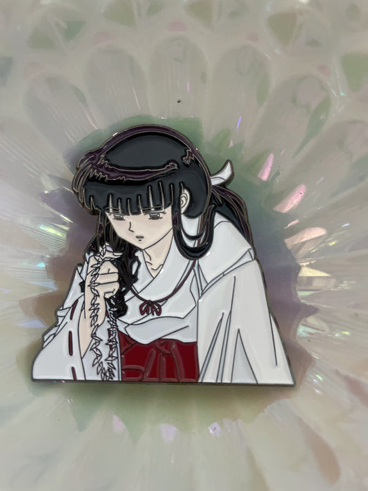 kikyo Enamel Pin– Inuyasha Anime Enamel Pin | Limited Edition Collectible