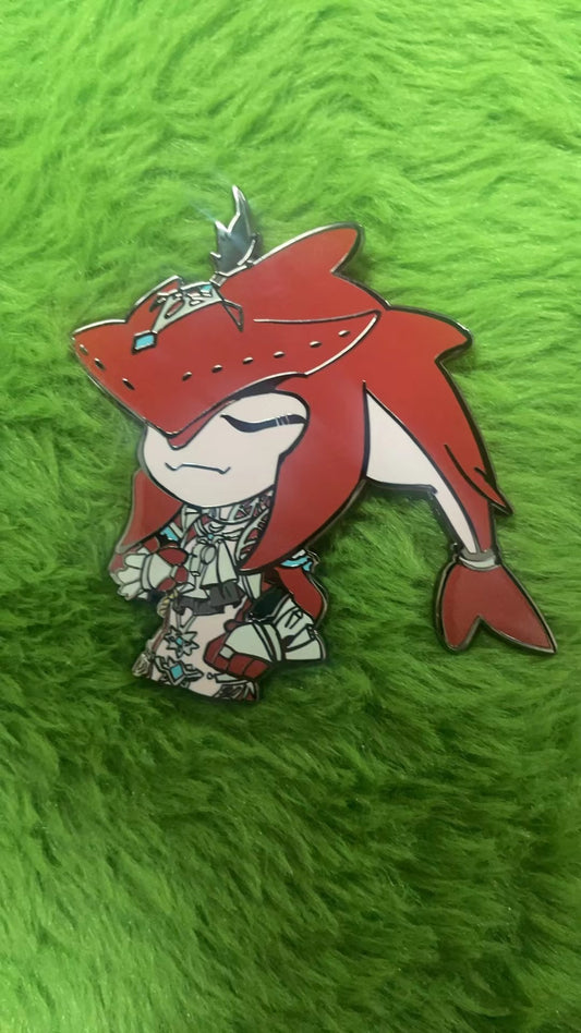 Zelda Sidon Enamel Pin | Zora Prince Collectible Anime Pin