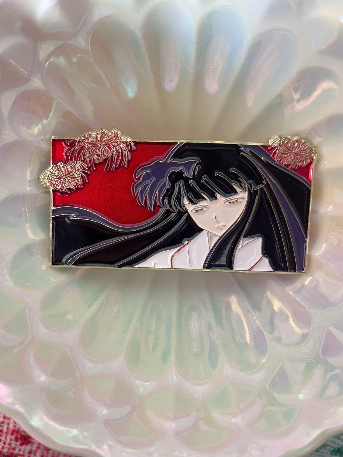 kikyo and inuyasha Enamel Pin– Inuyasha Anime Enamel Pin | Limited Edition Collectible