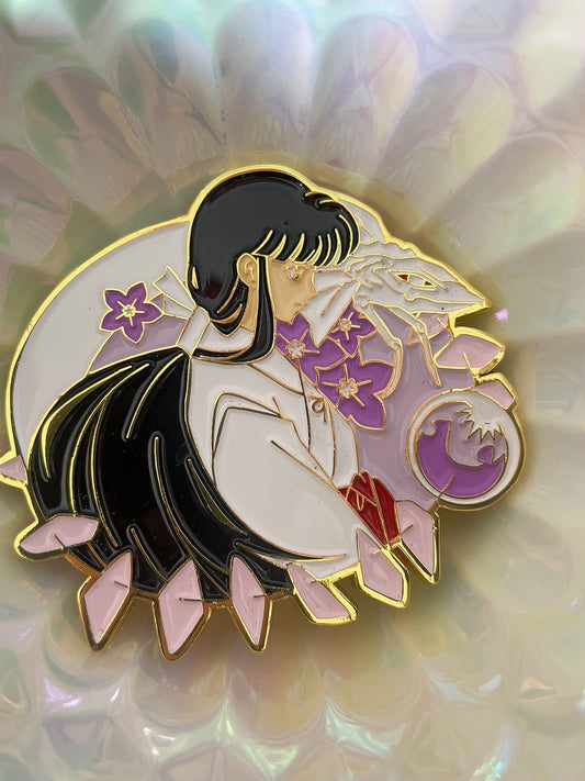 kikyo Enamel Pin– Inuyasha Anime Enamel Pin | Limited Edition Collectible