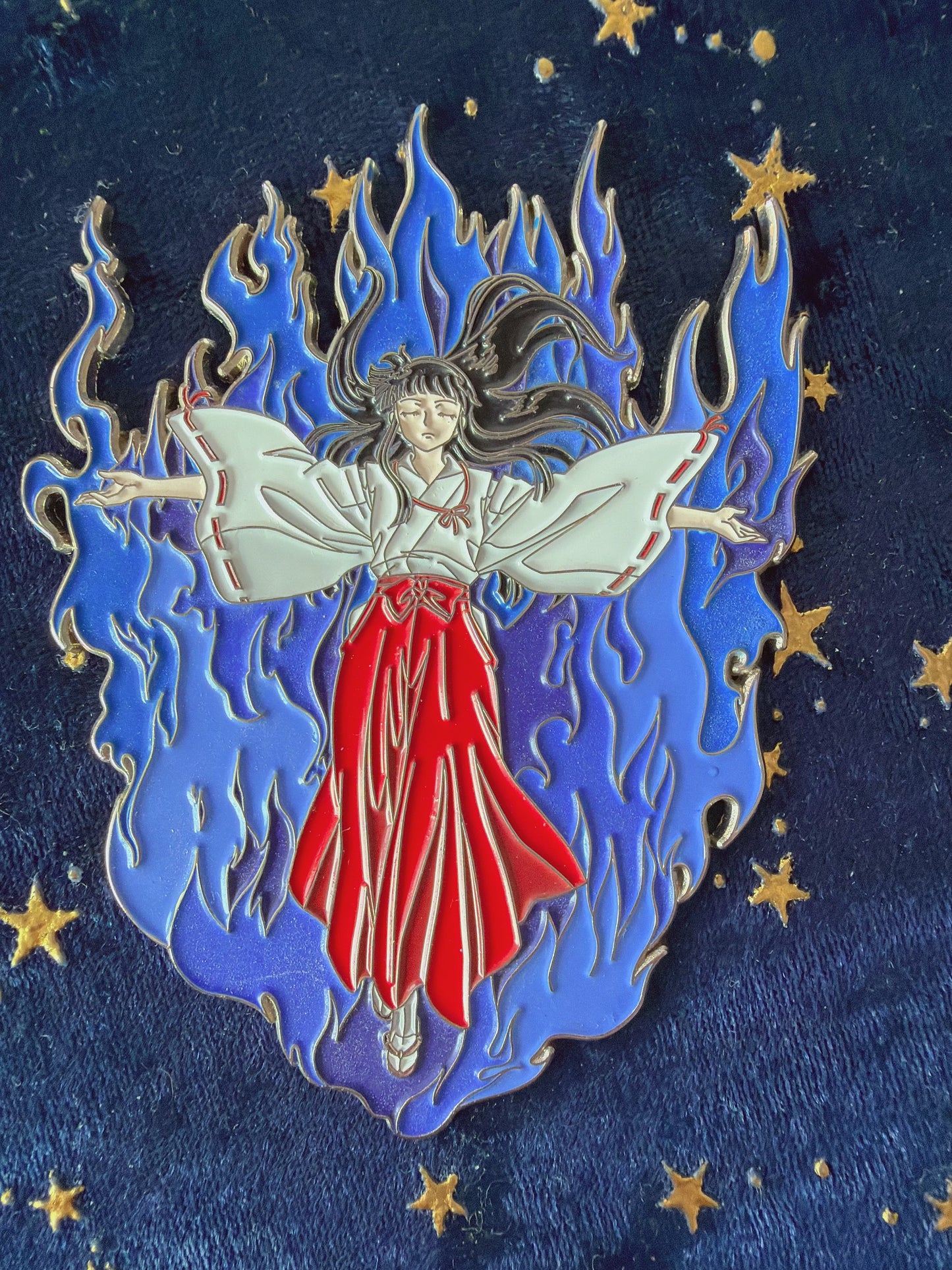 kikyo Enamel Pin– Inuyasha Anime Enamel Pin | Limited Edition Collectible