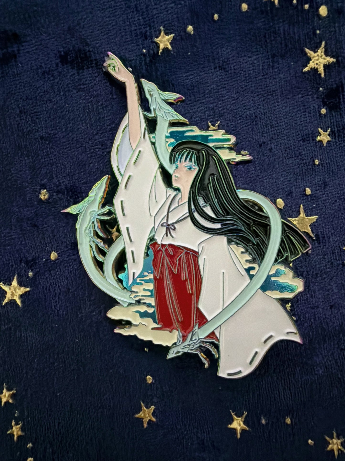 kikyo Enamel Pin– Inuyasha Anime Enamel Pin | Limited Edition Collectible