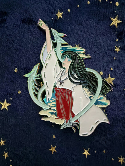 kikyo Enamel Pin– Inuyasha Anime Enamel Pin | Limited Edition Collectible