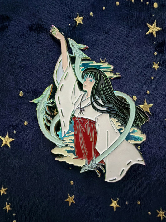 kikyo Enamel Pin– Inuyasha Anime Enamel Pin | Limited Edition Collectible