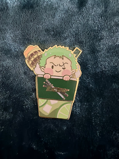 One Piece Enamel Pin – Luffy Zoro Anime Pin