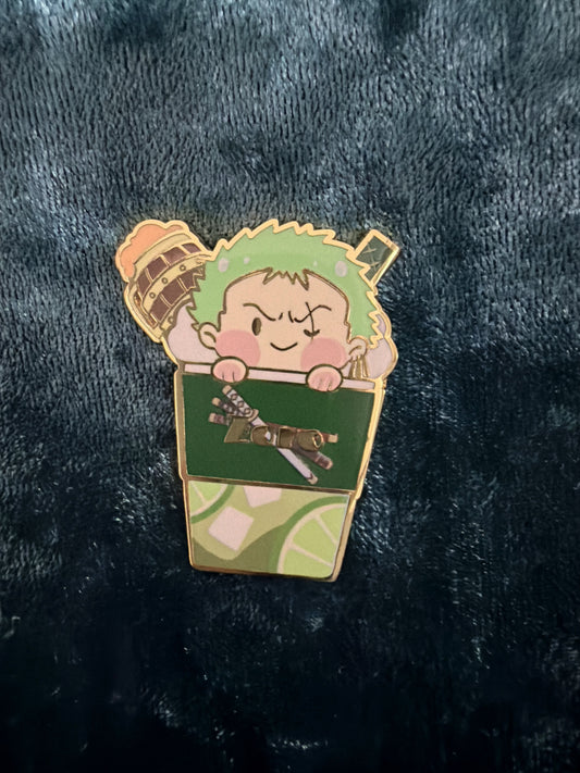 One Piece Enamel Pin – Luffy Zoro Anime Pin