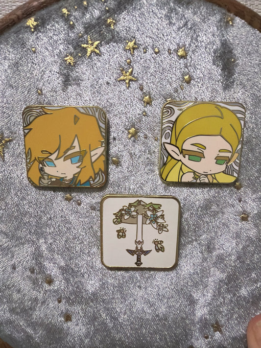 Brand new,Legend of Zelda  hard  enamel Pins(3pcs)