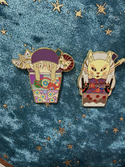 Mononoke Medicine Seller Hard Enamel Pins(2pcs) – Limited Edition Anime Collectible