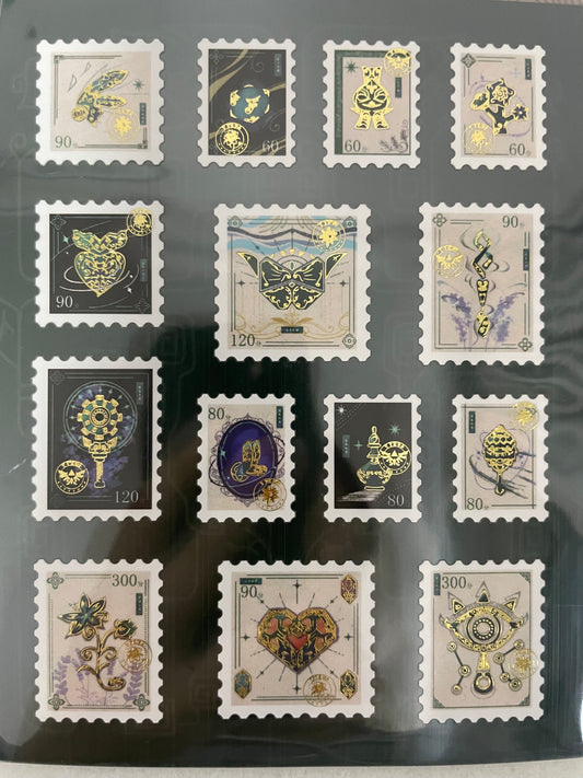Zelda Hyrule Postage Sticker(a set) – Vintage Anime Seal Style | Limited Edition Collectible Sticker for Fans