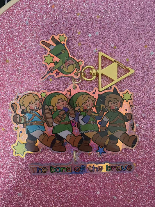Zelda and link Acrylic Keychain