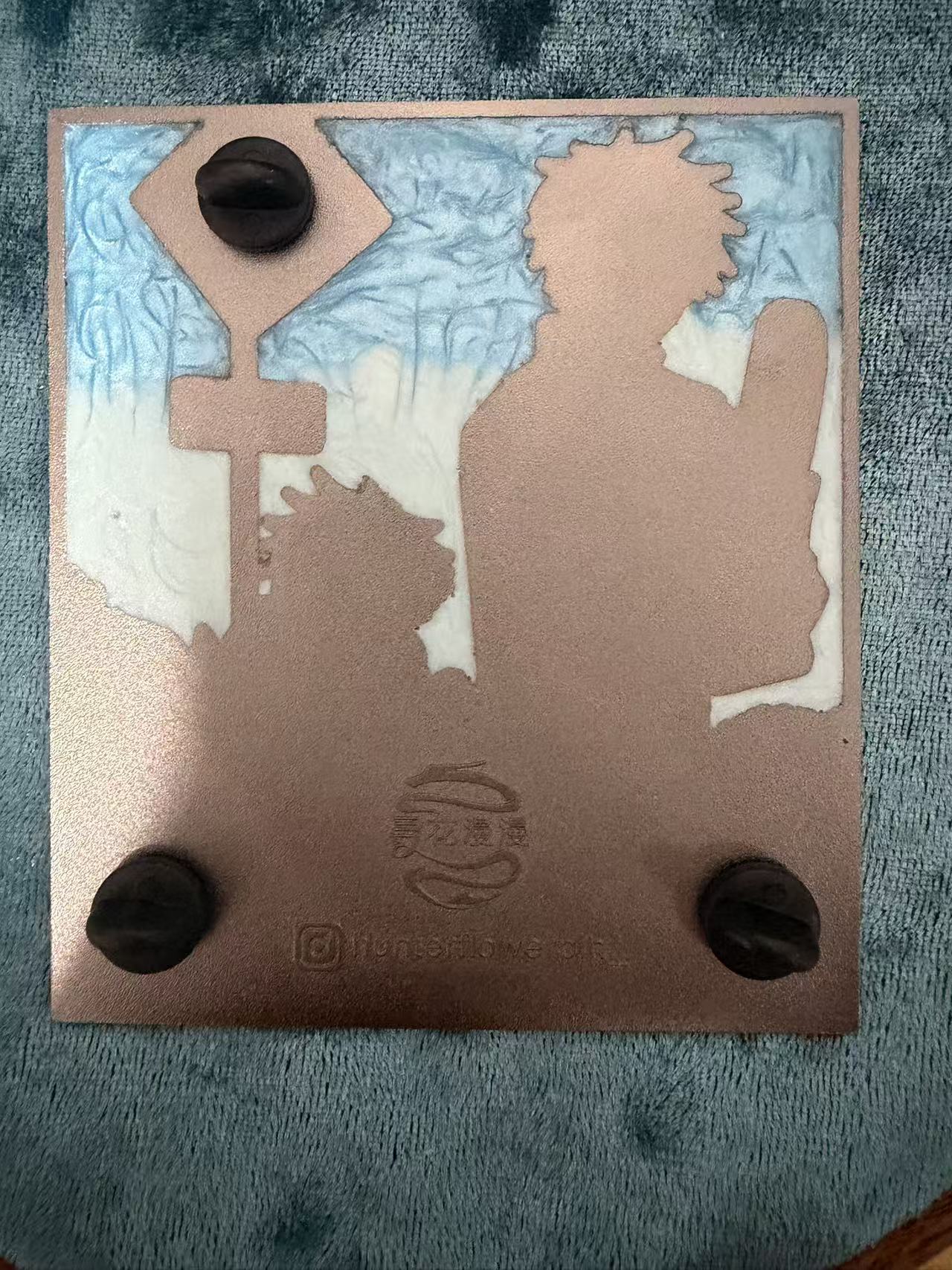 Hunterflowerspin Jujutsu Kaisen Gojo & kiddo Megumi enamel pin