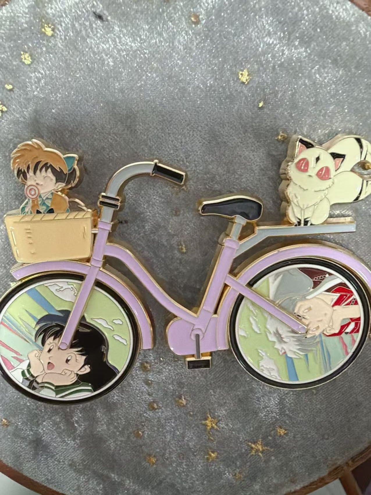 Inuyasha bicycle soft  enamel Pins – Rare Limited Edition for Collectors