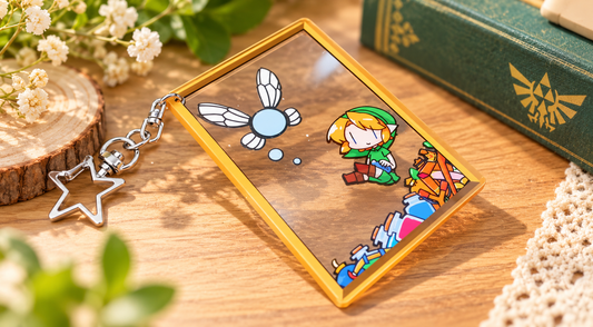 Zelda and link Acrylic keychain