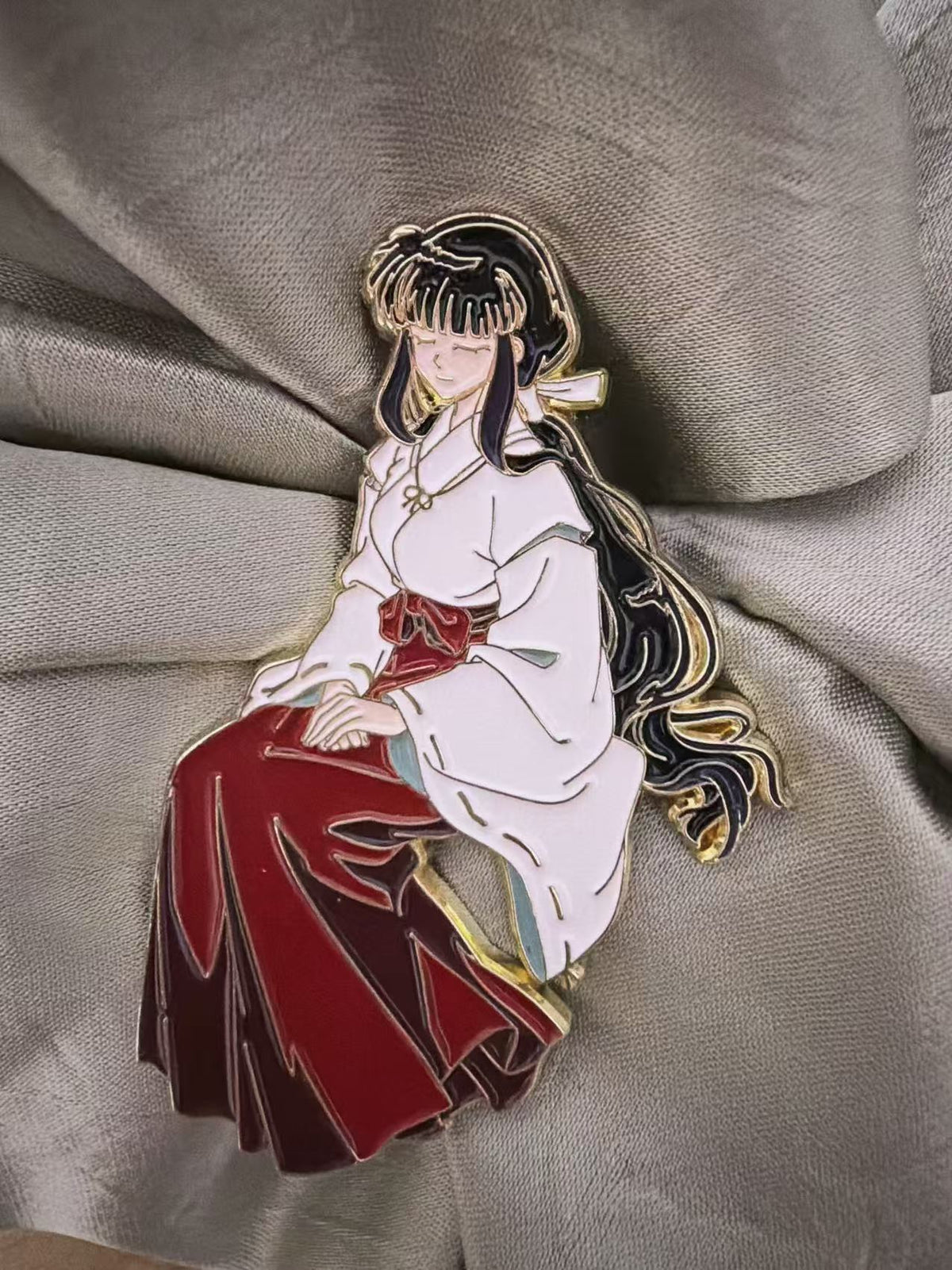 kikyo  soft  enamel Pin | Inuyasha Anime Pin