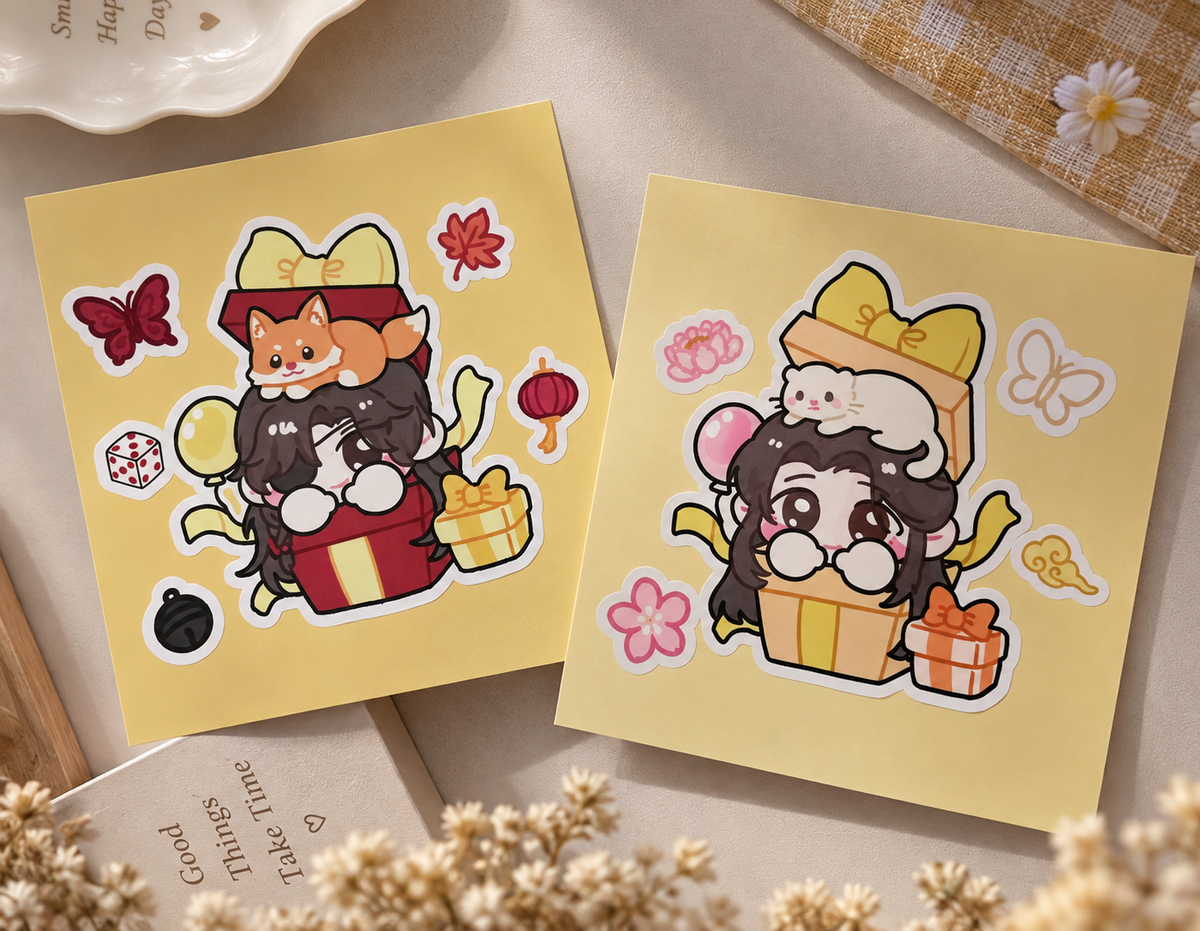 TGCF Hualian Cute Sticker | Hua Cheng & Xie Lian Kawaii Sticker(original)