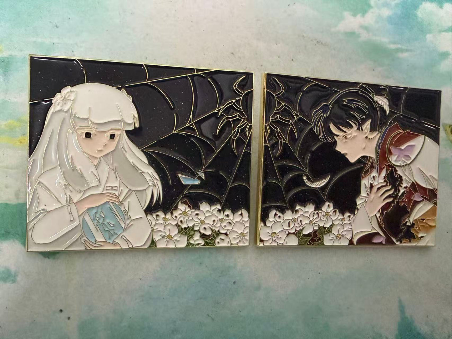 Kanna and kagure Enamel Pins(2pcs) – Inuyasha Limited Edition Collectible