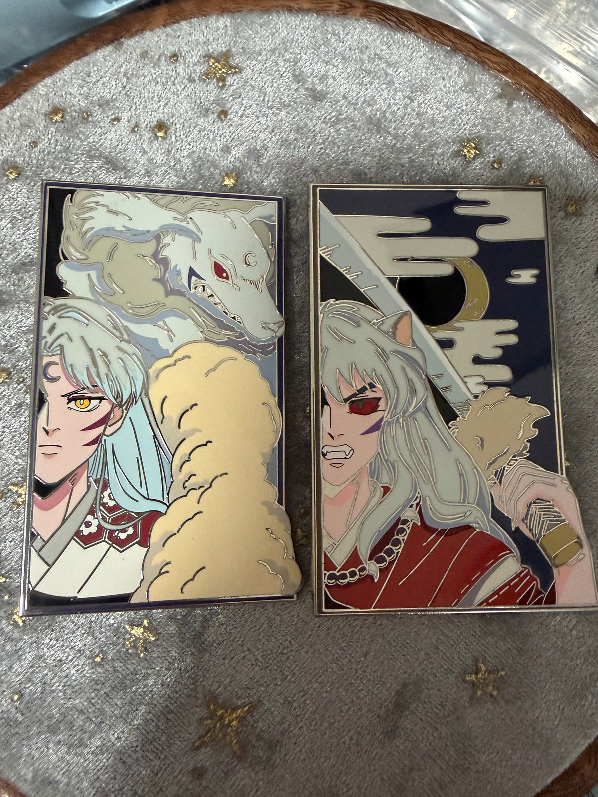 Sesshomaru  and inuyasha enamel Pins(2pcs) – Inuyasha Rare Limited Edition for Collectors