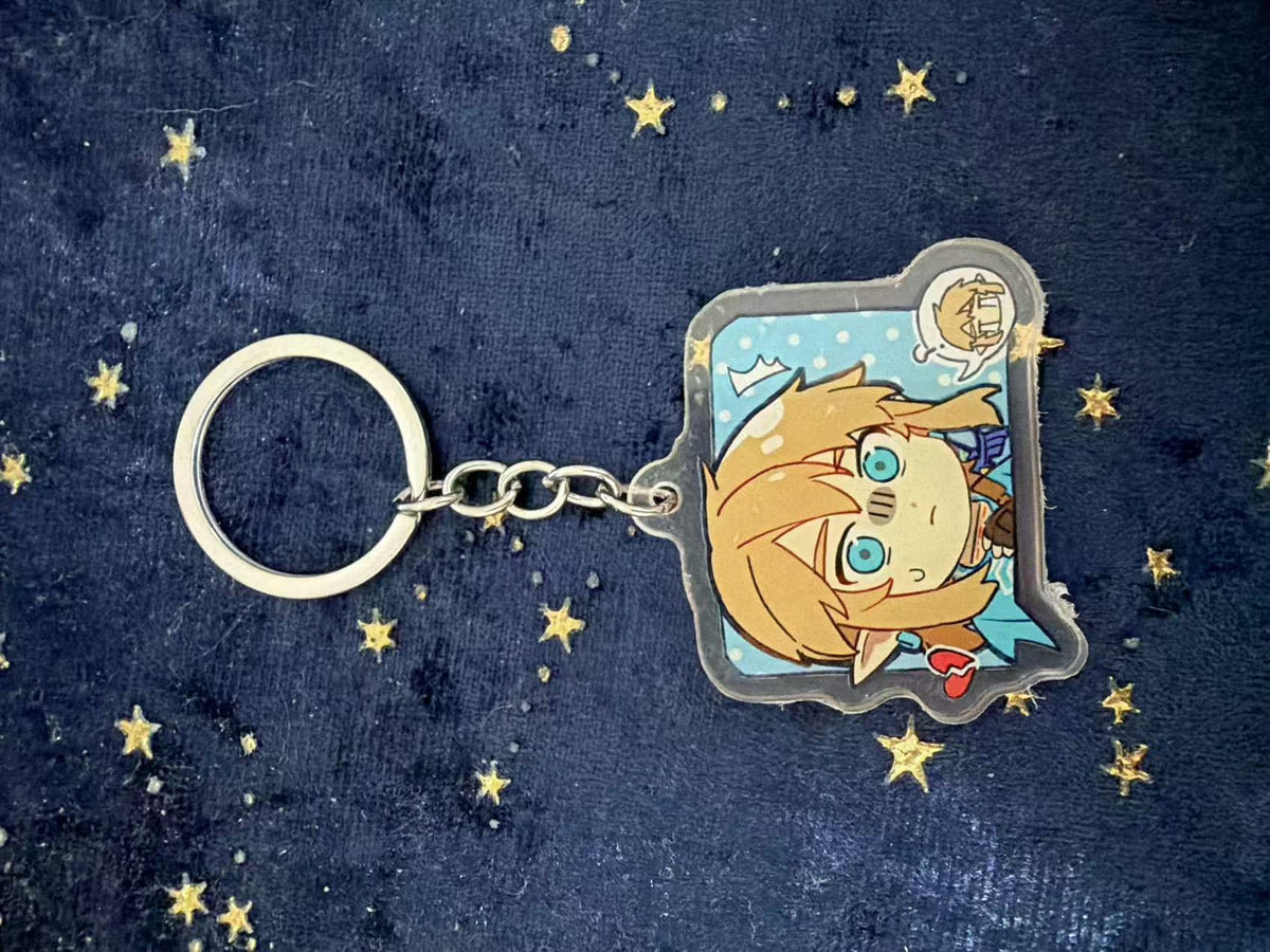 Zelda and link Acrylic Keychain